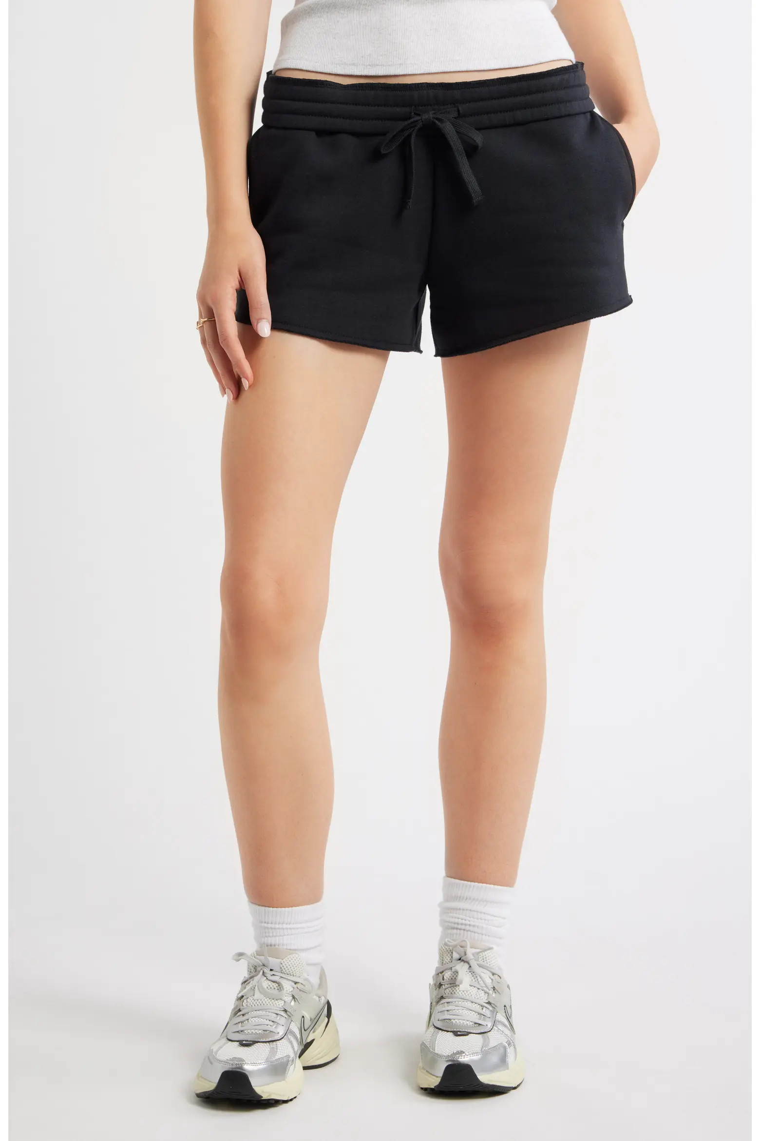 BP. Foldover Fleece Mini Sweat Shorts (Women) | Nordstrom | Nordstrom