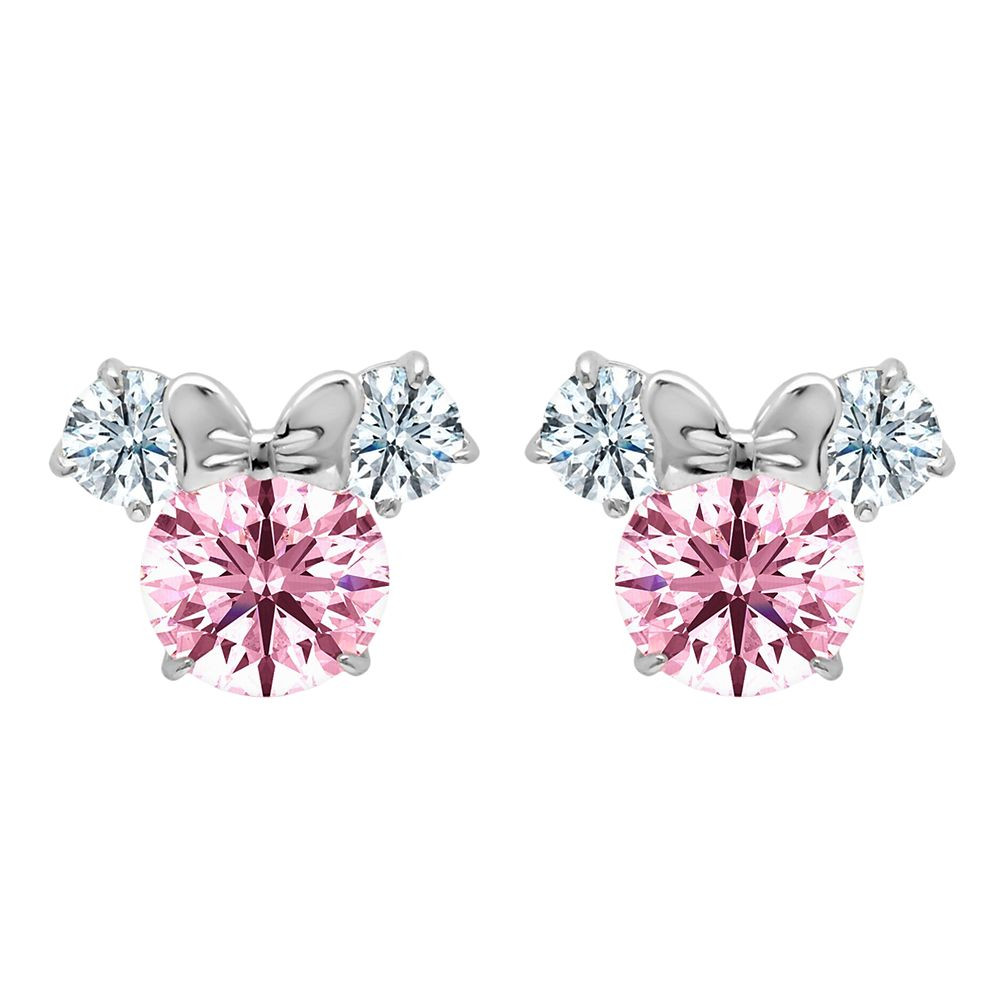 Minnie Mouse Earrings for Kids by CRISLU – Pink | Disney Store