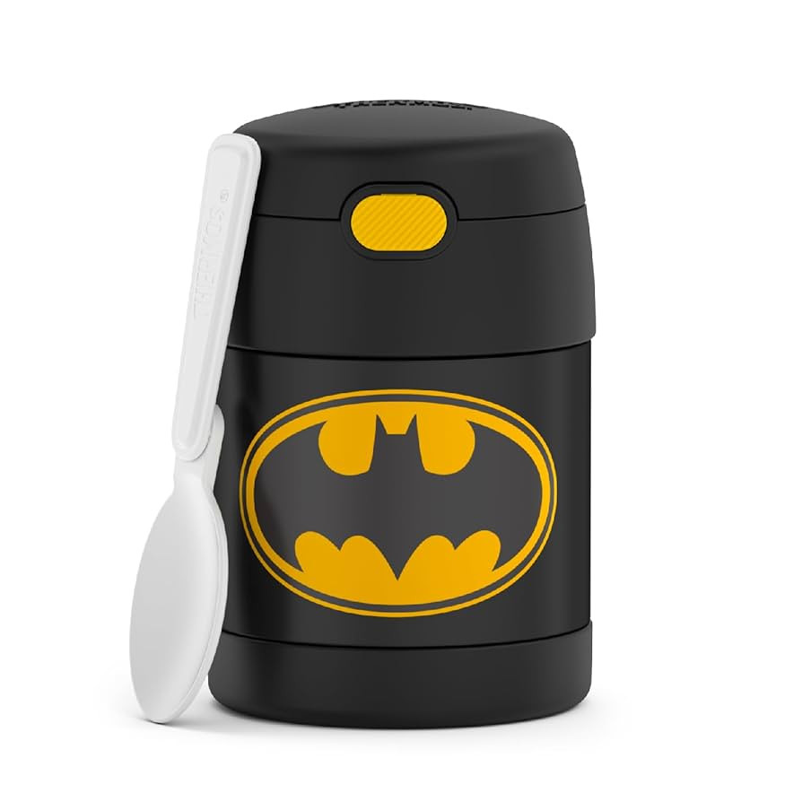 THERMOS FUNTAINER Insulated Food Jar, 10 Ounce, Kid Friendly Food Jar with Foldable Spoon, Batman | Amazon (US)