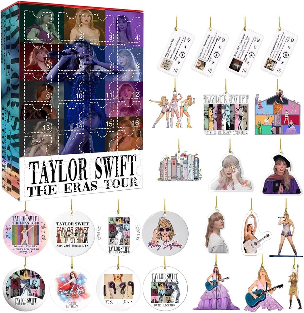 Taylor-Swift Advent Calendar 2023 Christmas Holiday Birthday Countdown Calendar with 24 Gifts for... | Amazon (US)