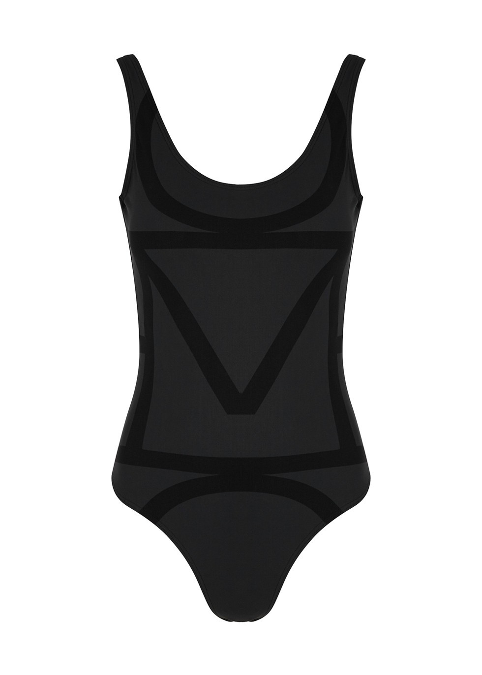 Black monogrammed swimsuit | Harvey Nichols (Global)
