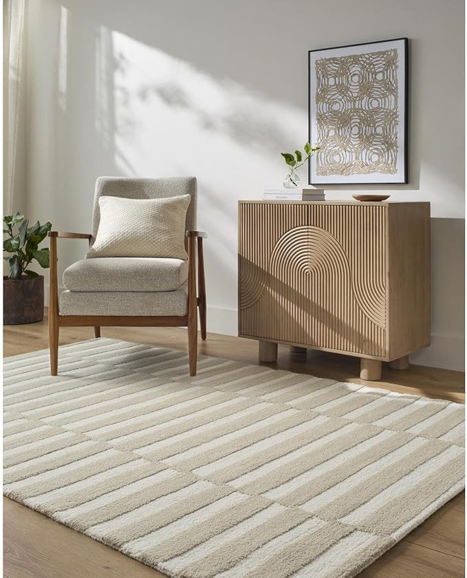 Livabliss x Our PNW Home Idaho Modern Area Rug, 8' x 10', Taupe, (8' x 10') | Amazon (US)
