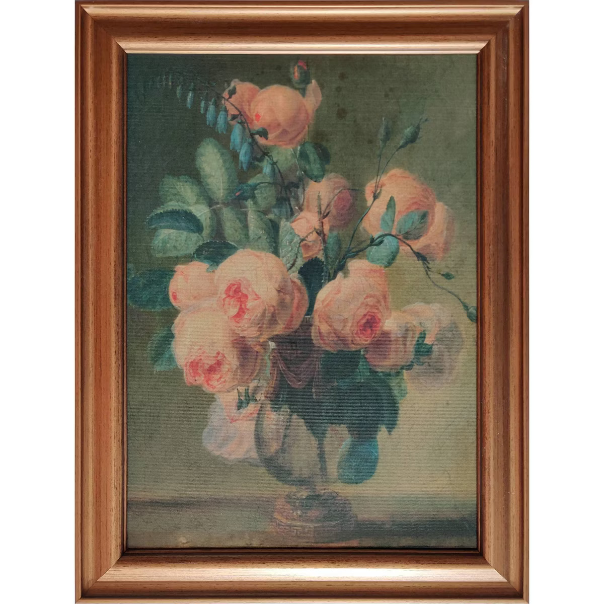 12" x 16" Antique Floral Framed Canvas Board Olive Green - Threshold™: Botanical Digital Art, G... | Target
