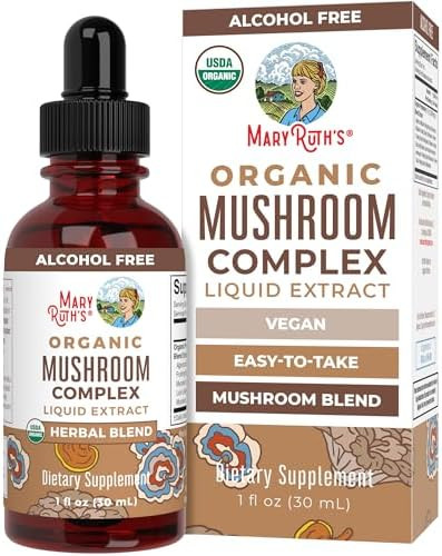 MaryRuth Organics USDA Mushroom Complex | Herbal Liquid Drops | Supplement | Lion's Mane | Reishi... | Amazon (US)