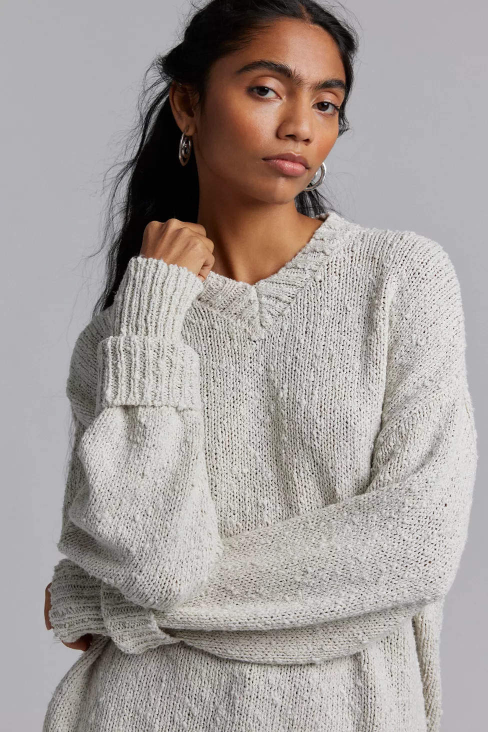 BDG Van Oversized V-Neck Dad Sweater | Urban Outfitters (US and RoW)