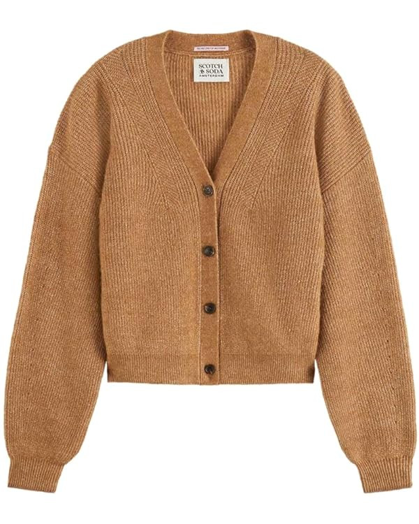 Scotch & Soda Women's Fuzzy Relaxed-fit Cardigan Sweater Cardigan Sweater | Amazon (UK)