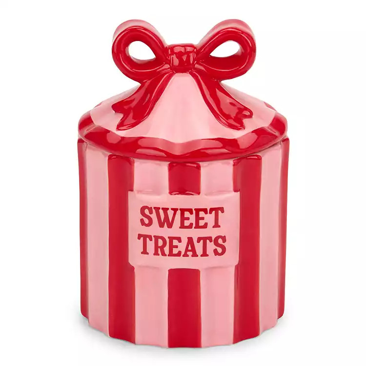 Sweet Treats Striped Canister | Kirklands Home | Kirklands