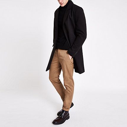 Mens Light Brown skinny Sid smart trousers | River Island (UK & IE)