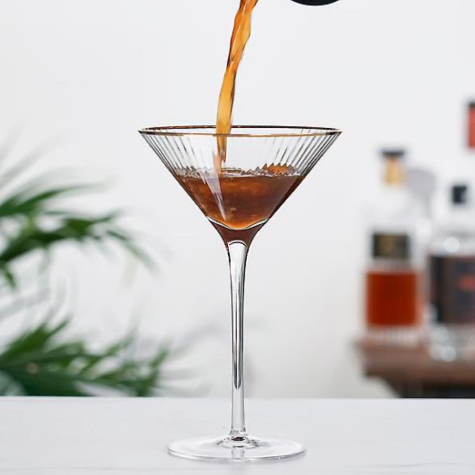 Gold rim & ripple martini glasses, set of 2! 

#LTKGiftGuide #LTKsalealert #LTKfindsunder100