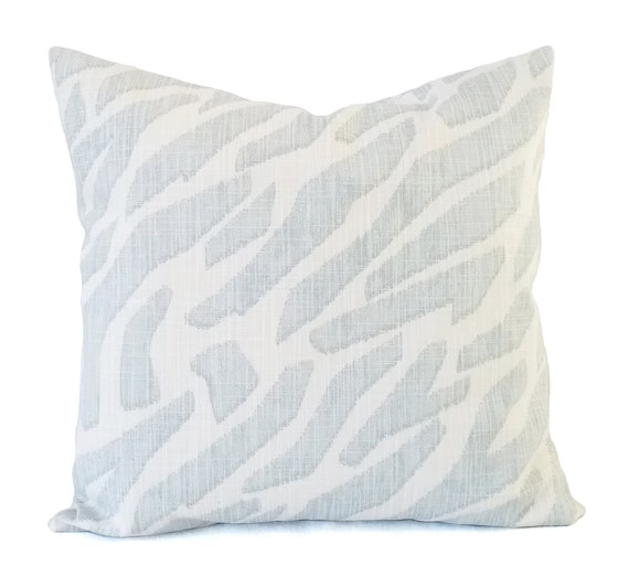 Two Decorative Pillows  Soft Blue Pillow Cover  Animal Print | Etsy | Etsy (US)