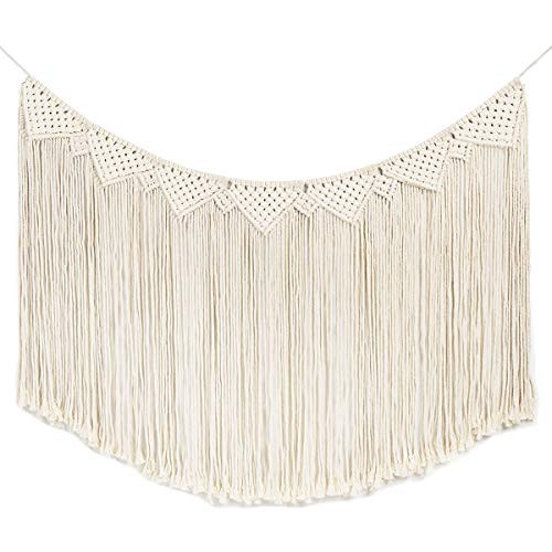 TIMEYARD Large Macrame Wall Hanging Woven Tapestry Macrame Curtain Fringe Banner - Boho Chic Wall De | Amazon (US)