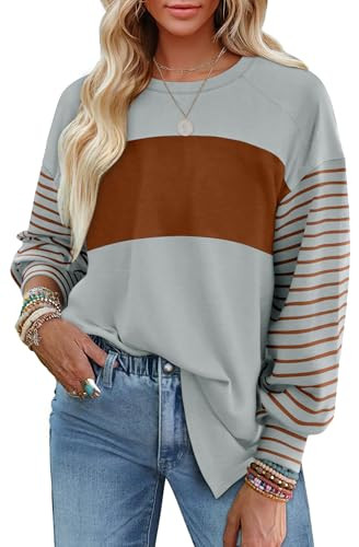 OFEEFAN Womens Shirts Long Sleeve tops Cozy Tunic tops to Wear with Leggings Women's Fall tops Li... | Amazon (US)