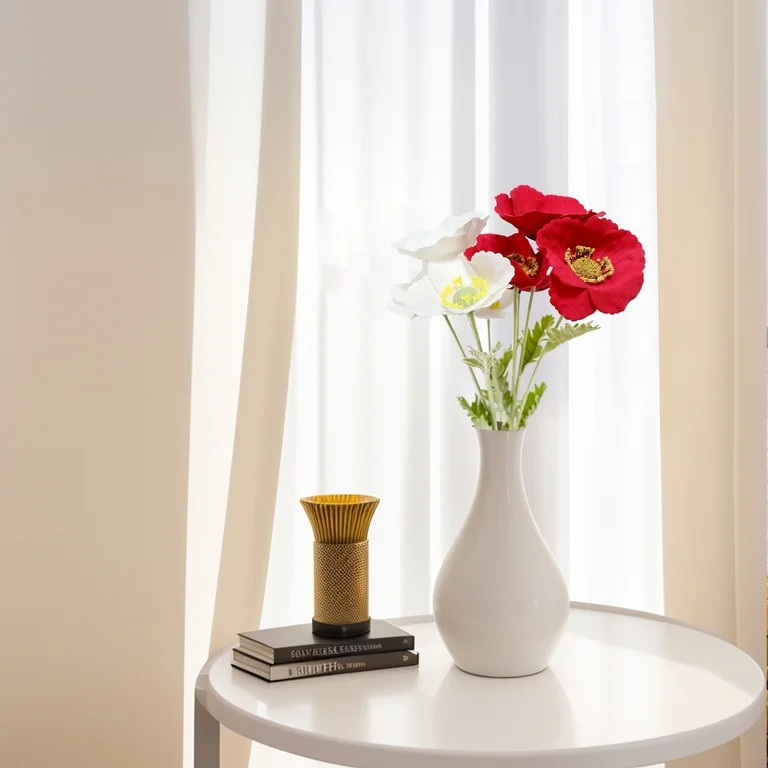Faux Poppy Stem, Red, 20", by My Texas House | Walmart (US)