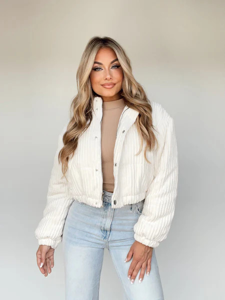 Corduroy Puffer Jacket | Lane 201 Boutique