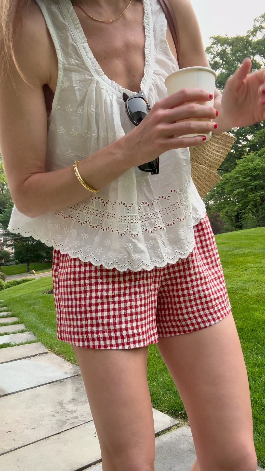 happy wednesday 🍒🤍

Sizing notes - 
tank: wearing an Xs 
Short: wearing a size small
flats: run tts 

#LTKSummerEdit #LTKFindsUnder100 #LTKStyleTip