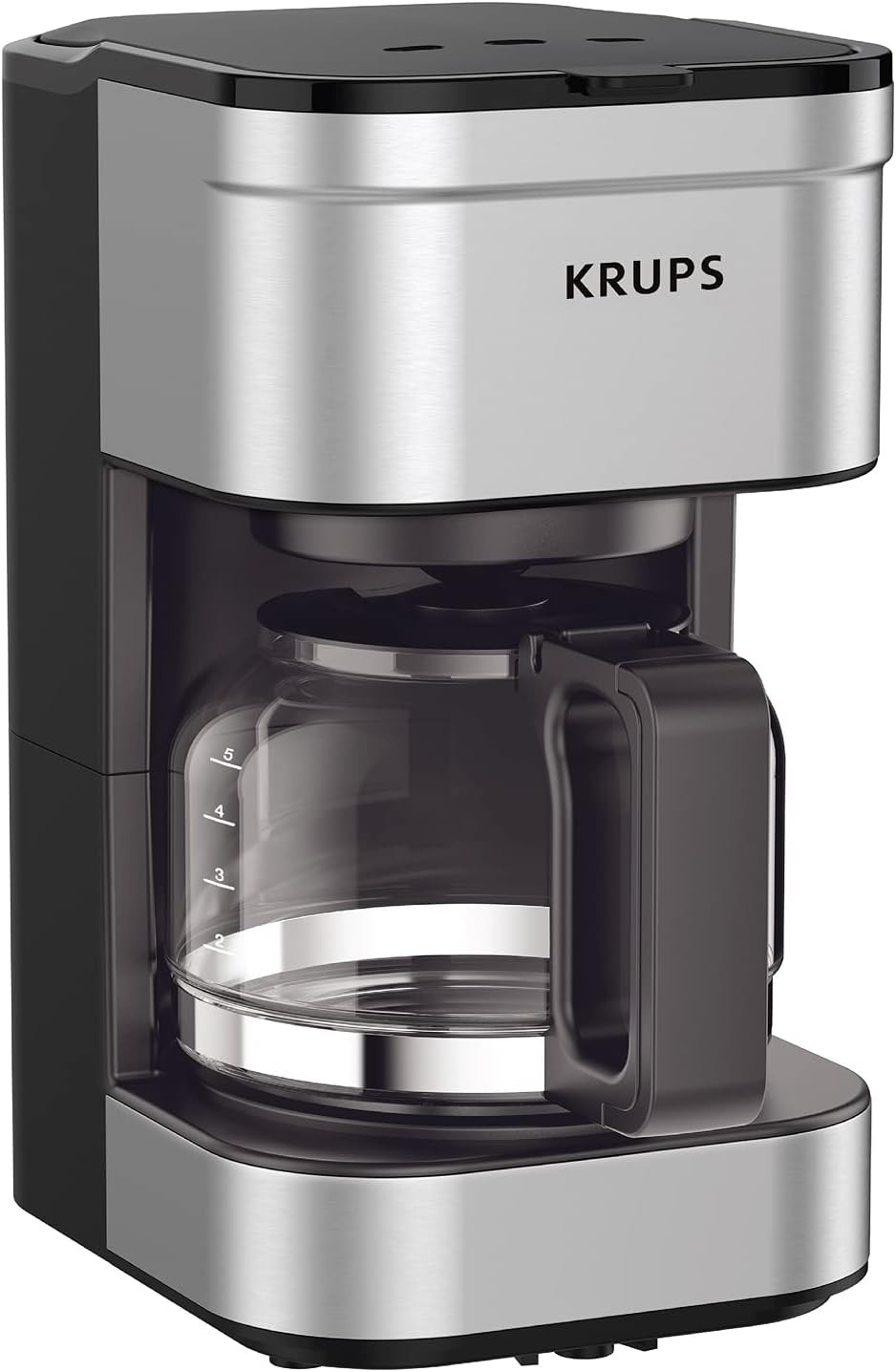 KRUPS Simply Brew Compact 5 Cup Coffee Maker: Stainless Steel Design, Pause & Brew, Keep Warm, Reusable Filter, Drip-Free Carafe | Amazon (US)
