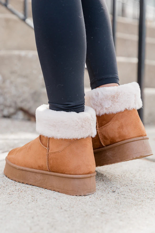 Helena Tan Fur Boot | Pink Lily