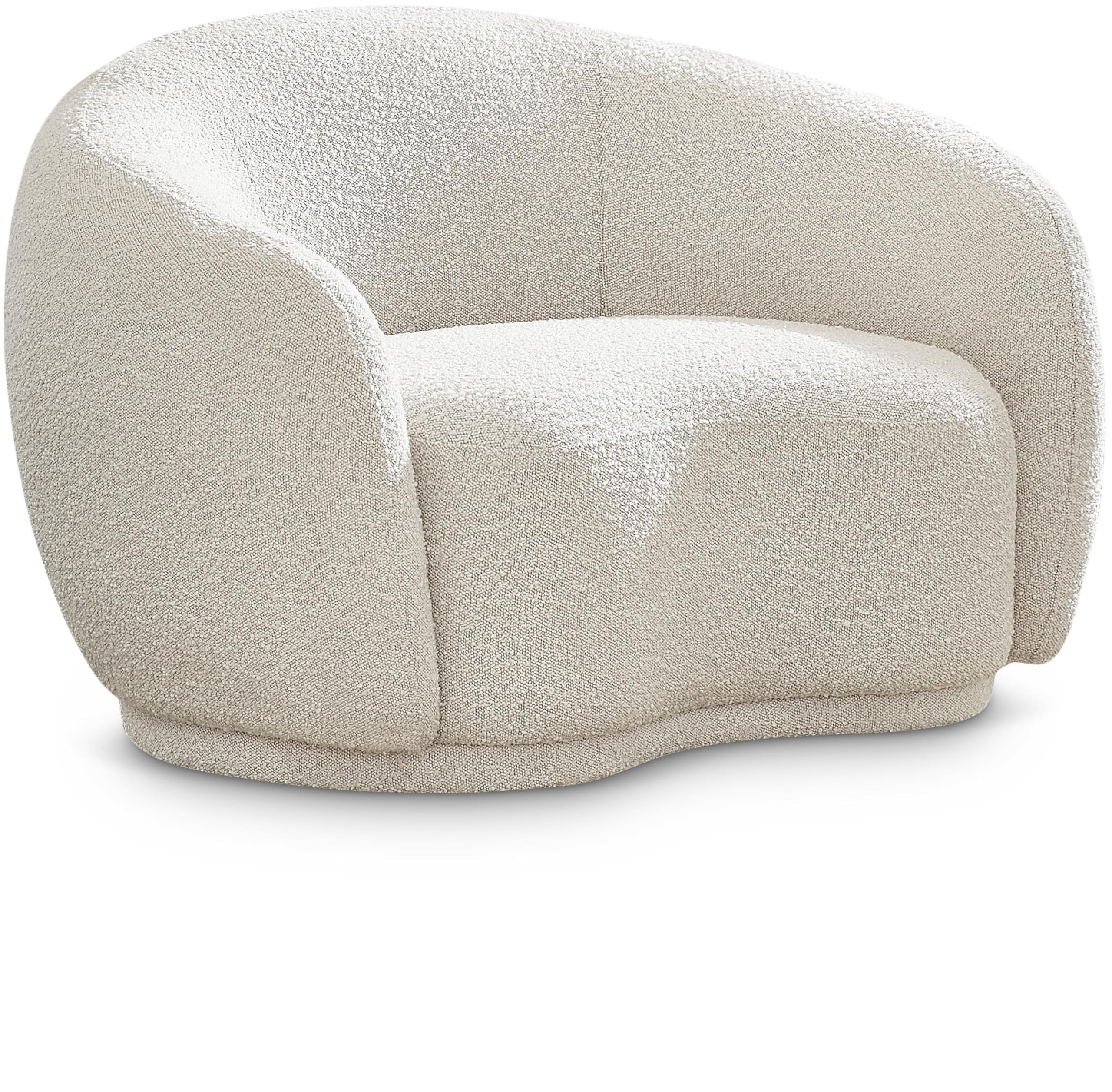 Meridian Furniture 693Cream-C Hyde Collection Modern | Contemporary Boucle Fabric Upholstered Acc... | Amazon (US)