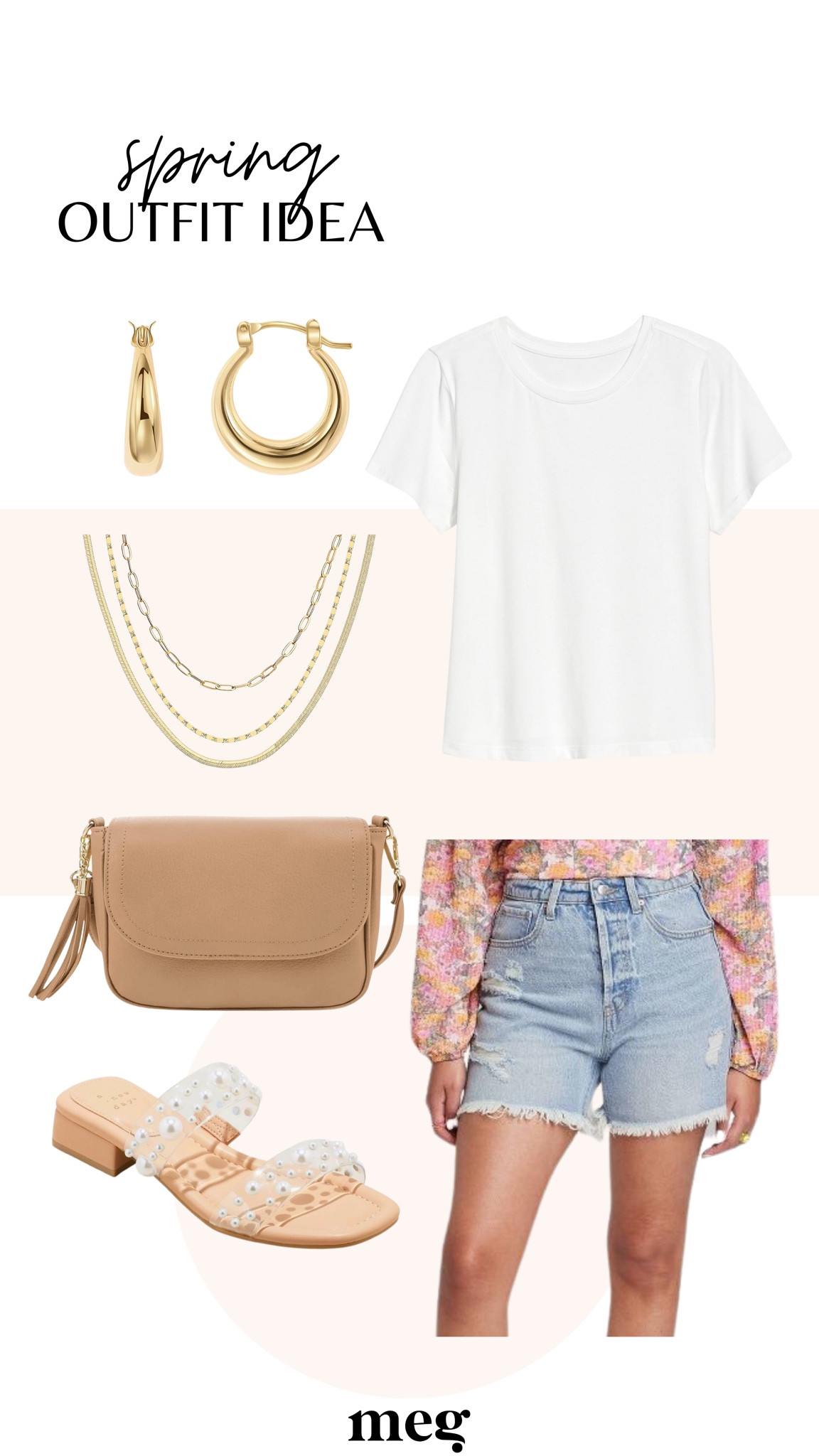 Spring outfit idea!

Gold hoop earrings, gold necklace, tan purse, jean shorts, white T-shirt, sandals 

#LTKSeasonal #LTKstyletip #LTKfit