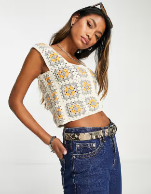 Object crochet cami top in neutral | ASOS | ASOS (Global)