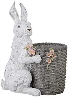 RAZ Imports Iris Garden 13" Rabbit with Basket Figurine | Amazon (US)