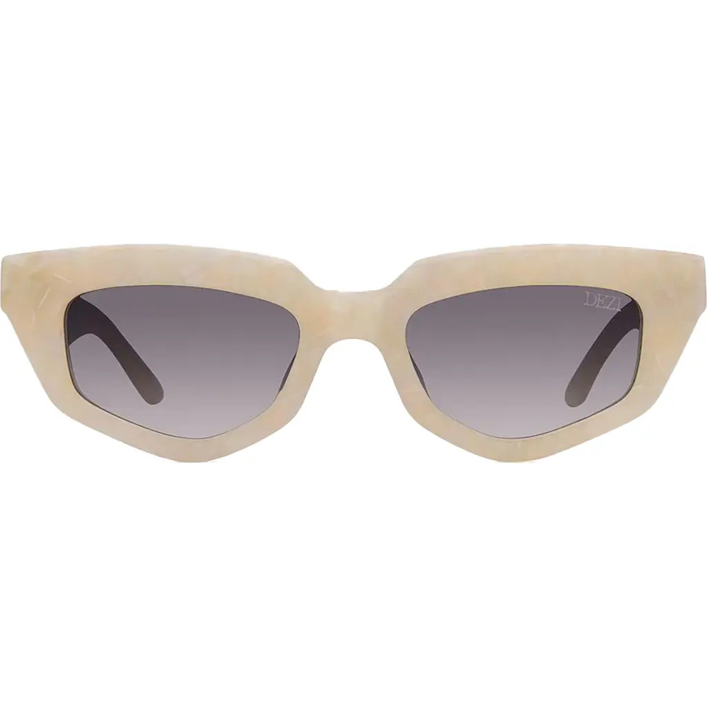 DEZI On Read 49mm Cat Eye Sunglasses in Limestone /Smoke Faded at Nordstrom | Nordstrom