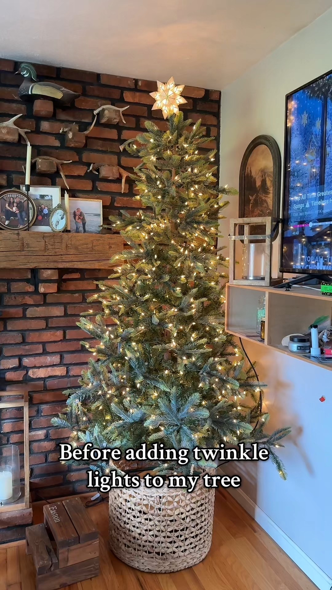 Always add the twinkle lights 

Christmas tree // Christmas lights // Christmas decor // twinkle lights // prelit tree // Christmas 

#LTKHoliday #LTKSeasonal #LTKHome