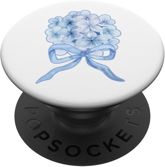 Grandmillennial Blue Hydrangea Bow PopSockets Adhesive PopGrip | Amazon (US)
