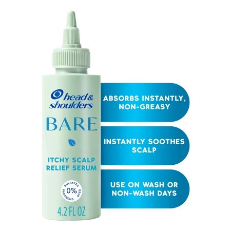 Head and Shoulders BARE Itchy Scalp Relief Serum Instant Cooling Lightweight Anti-Dandruff 4.2 fl oz | Walmart (US)