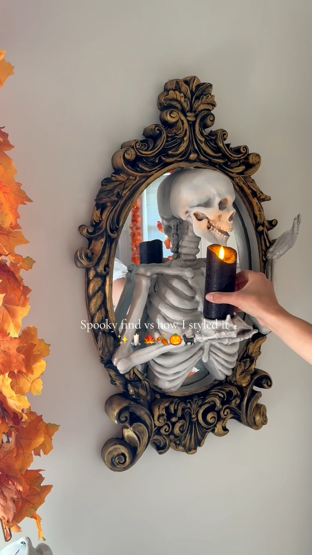 Skull mirror DIY code Orange

#LTKSeasonal #LTKHome #LTKSaleAlert