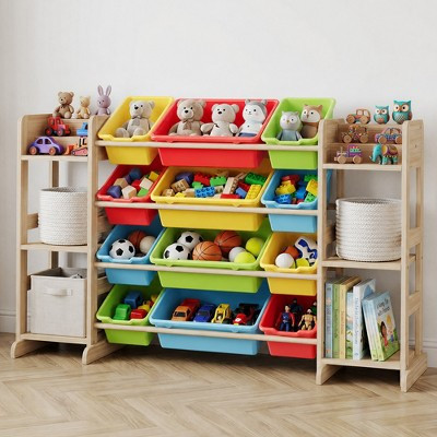 Toy Storage Organizer with 6 Shelves and 12 Bins, Bookshelf/Bookcase, Kids Bin Shelf, Toys Box for Playroom Organization for Bedroom & Room Decor | Target
