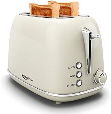 Toasters 2 Slice Retro Stainless Steel Toasters with Bagel, Cancel, Defrost Function and 6 Bread ... | Amazon (US)