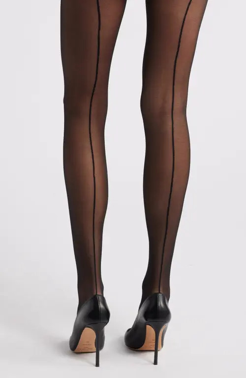 Nordstrom Sheer Back Seam Tights in Black at Nordstrom | Nordstrom