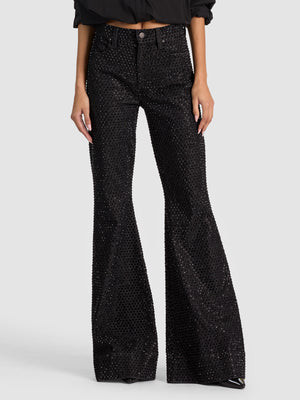 Beautiful Embellished Jean - Clarissa Black/Black | Alice + Olivia