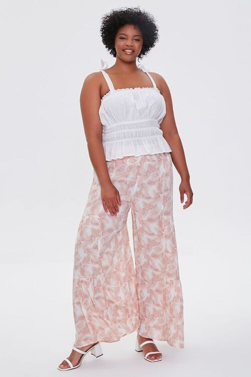 Plus Size Leaf Print Wide-Leg Pants | Forever 21 (US)
