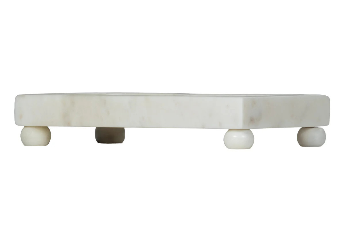 PETITE MARBLE FOOTED TRAY | Alice Lane Home Collection