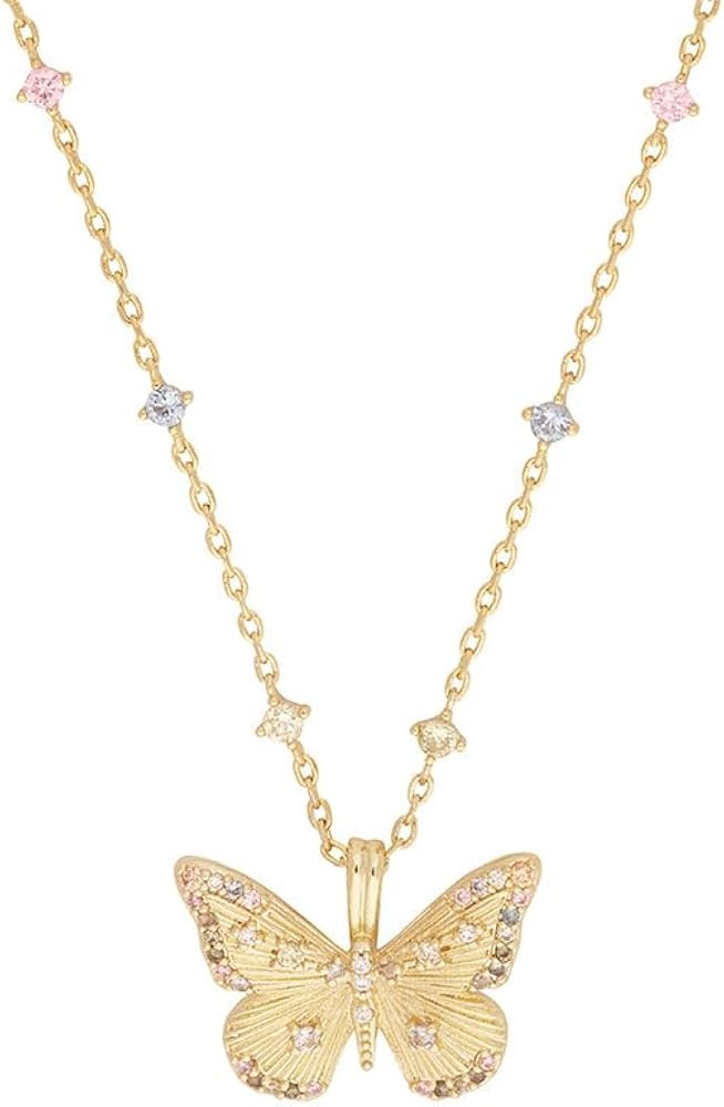 Wanderlust + Co Butterfly Rainbow & Gold Necklace | Amazon (US)