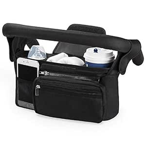 Universal Stroller Organizer with Insulated Cup Holder by Momcozy - Detachable Phone Bag & Should... | Amazon (US)