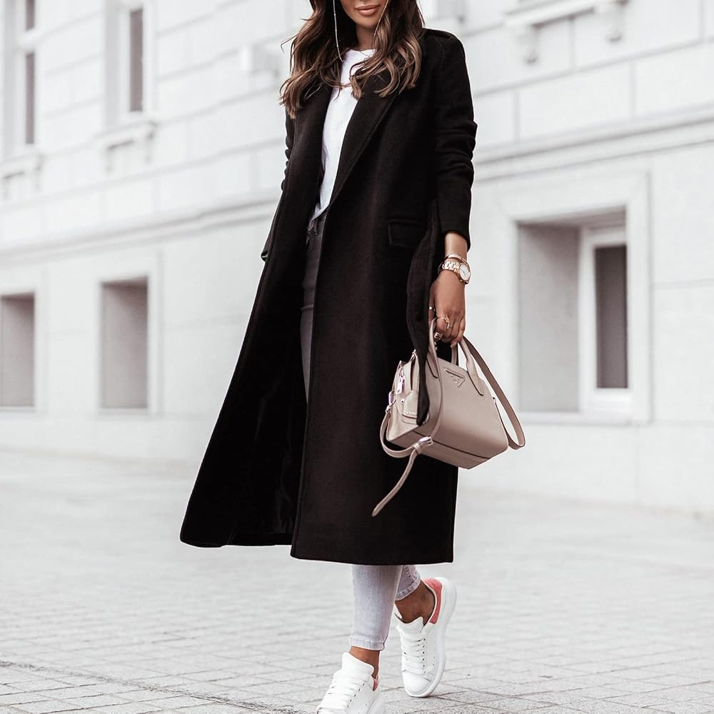 Trench Coats for Women Fashion Fall Winter Clothes Ladies Dressy Casual Plus Size Lightweight Oversi | Amazon (US)