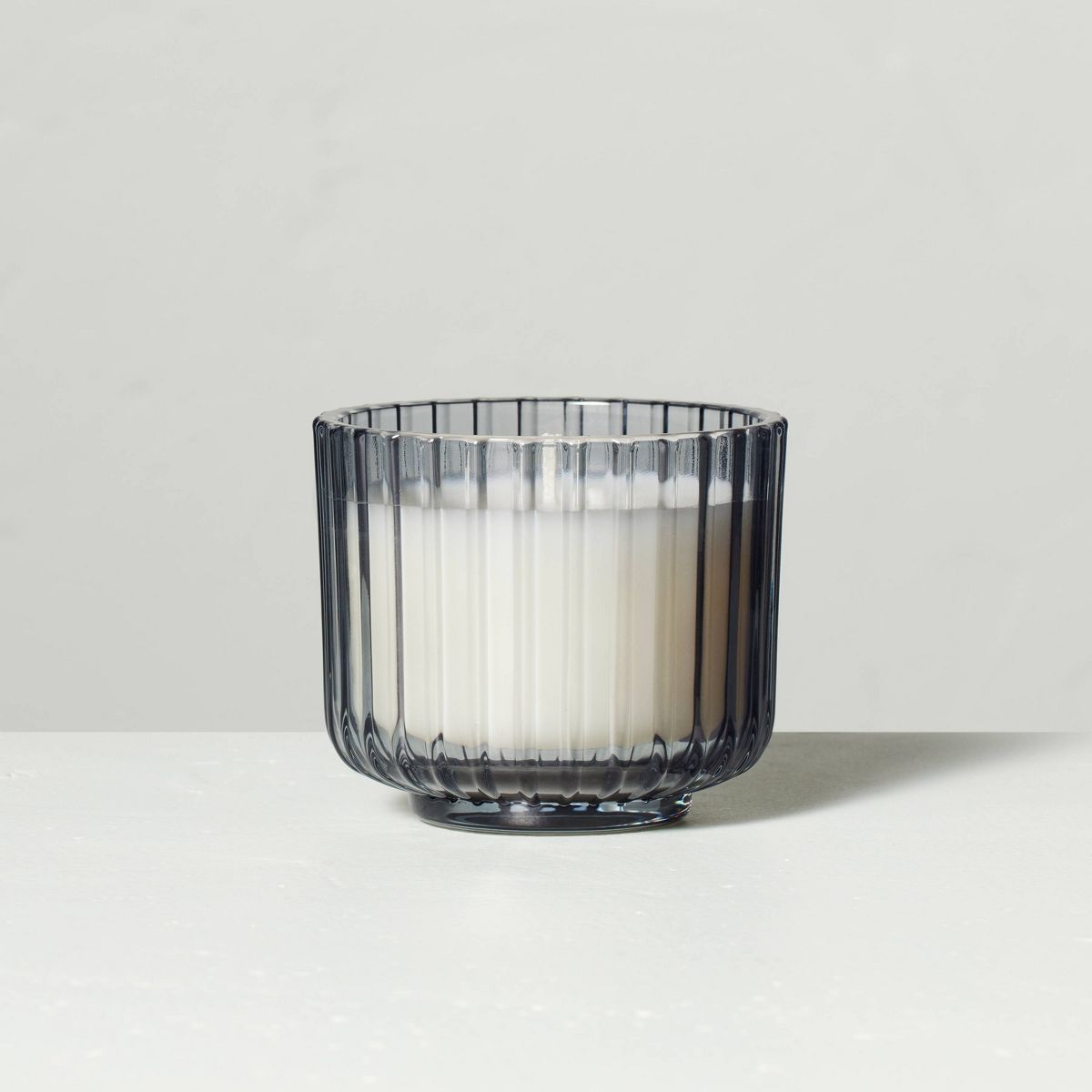 Ribbed Glass Cashmere & Suede Fall Jar Candle Gray - Hearth & Hand™ with Magnolia | Target