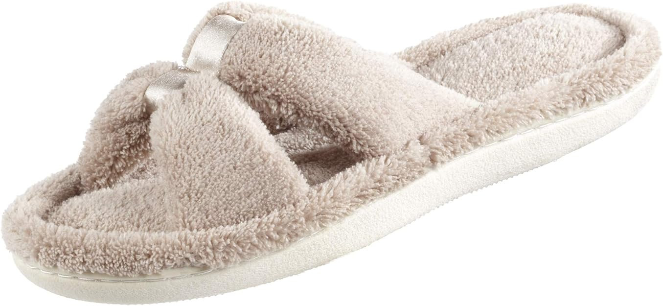 isotoner Women's Signature X-Slide Slipper, Satin Trim with Memory Foam | Amazon (US)
