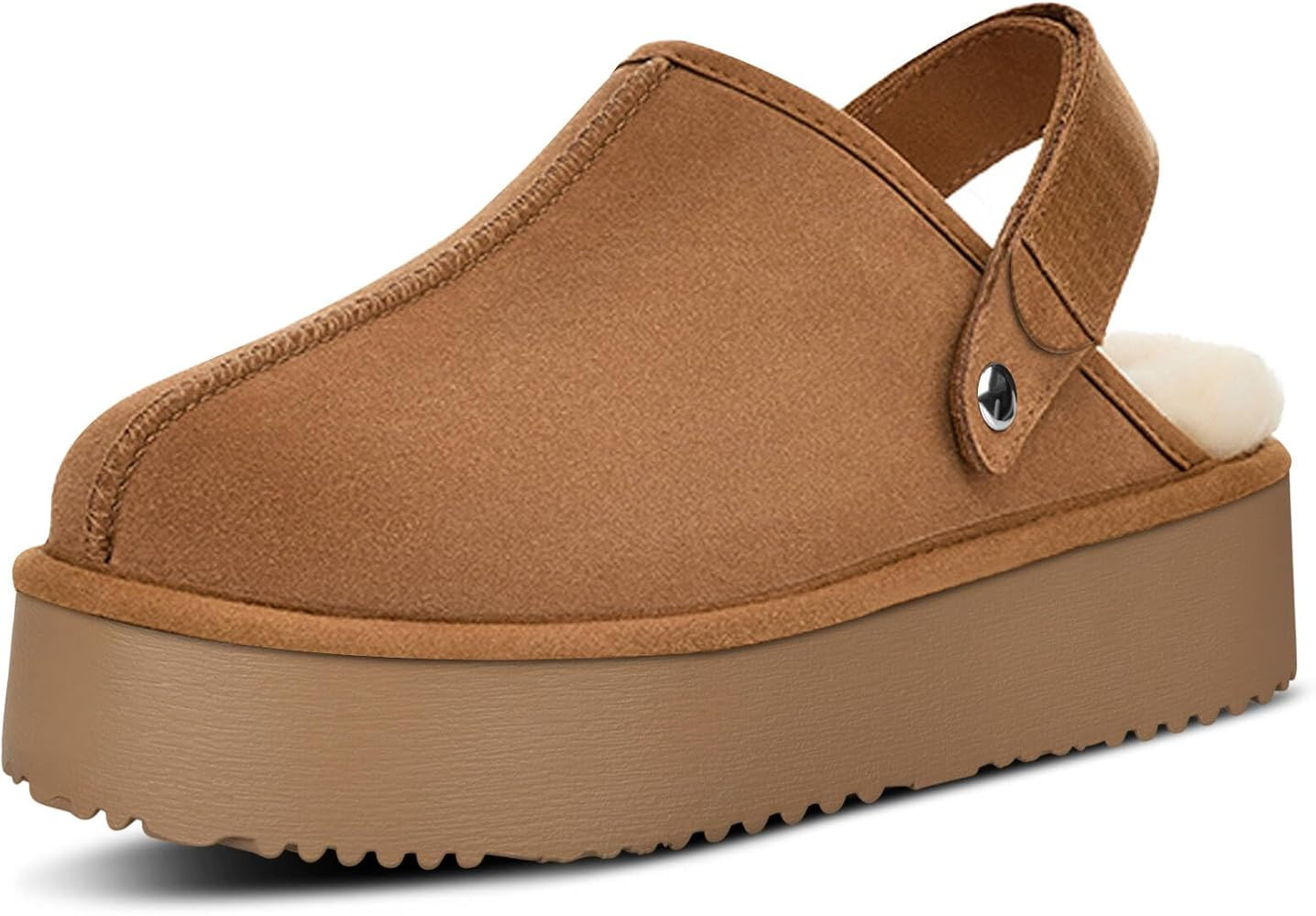 Clogs for Women Platform Suede Women's Mules & Clogs Platform Slippers Adjustable Laces Slip-On I... | Amazon (US)