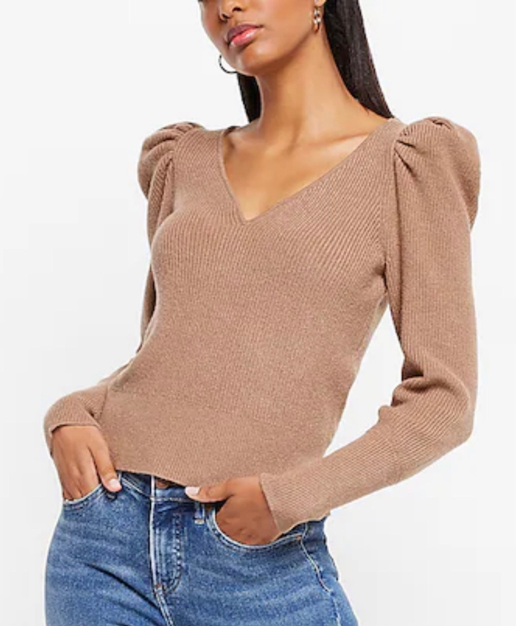 Puff sleeve sweater 
Fall sweater 
Tan sweater 

#LTKunder50 #LTKstyletip #LTKSeasonal
