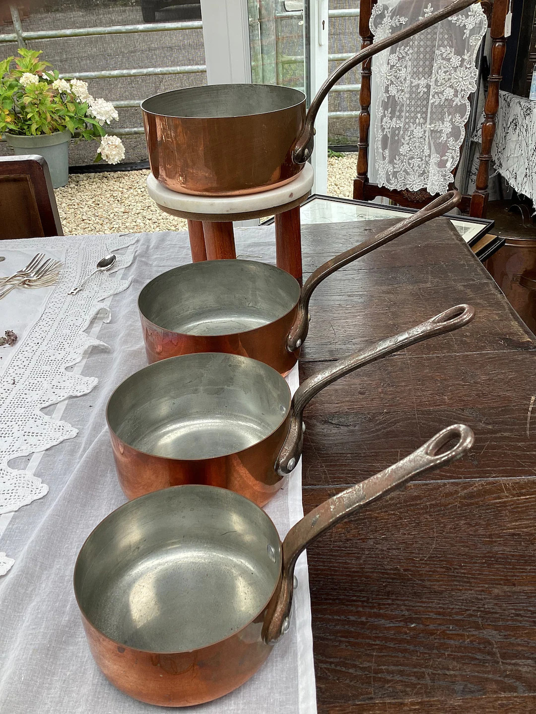 Antique Copper Pans French Copper Pots Copper Saucepans - Etsy | Etsy (US)