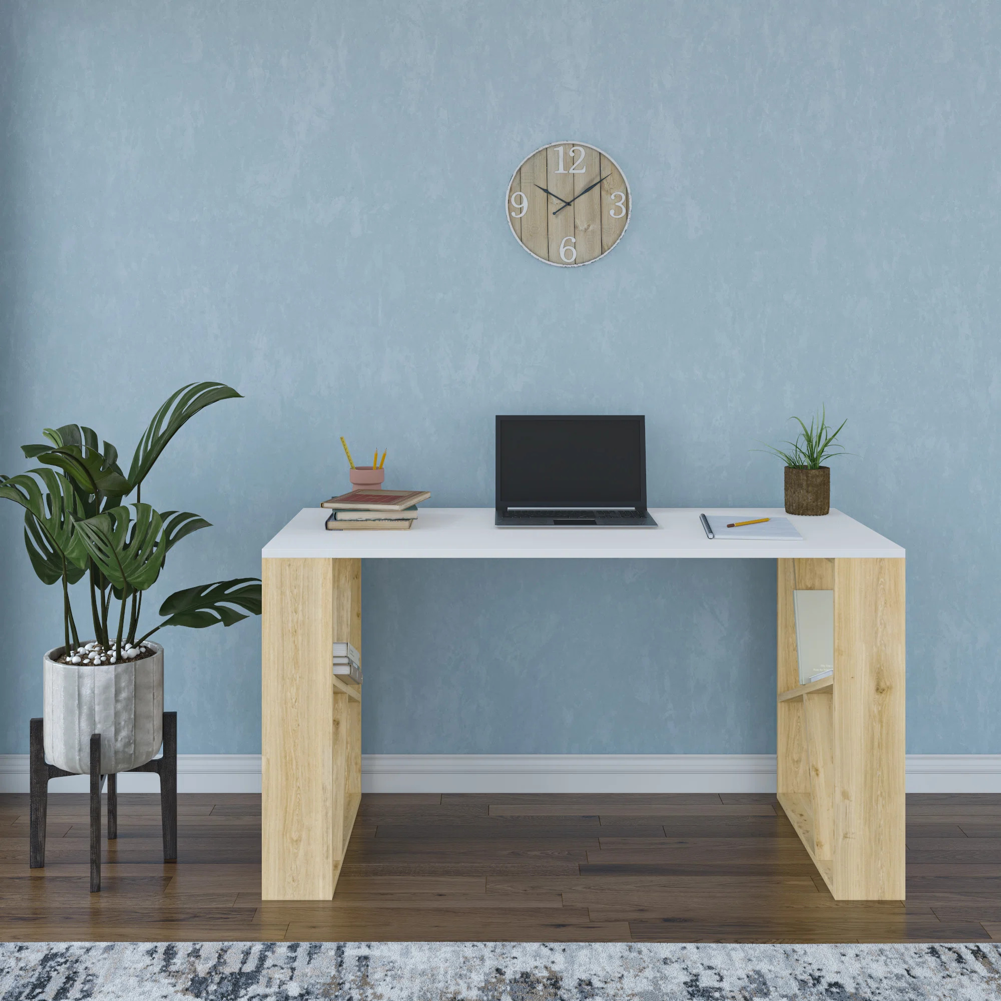 Latitude Run® Adalard 2 Tier Modern Desk & Reviews | Wayfair | Wayfair North America