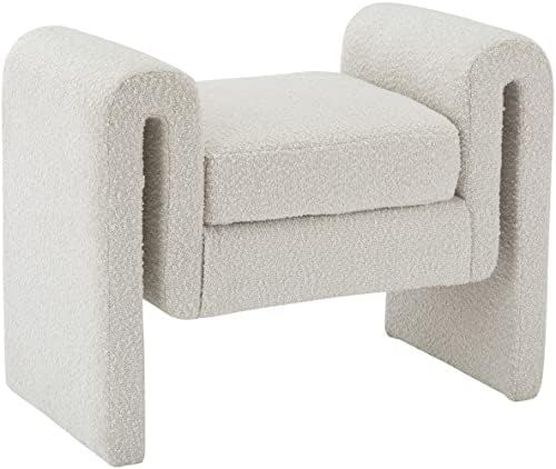 Meridian Furniture Stylus Collection Modern | Contemporary Upholstered Bench with Rich Boucle Fab... | Amazon (US)