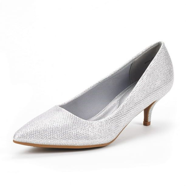 Dream Pairs Women's Low Heel D'Orsay Pointed Toe Pump Shoes Wedding Party Shoes - Walmart.com | Walmart (US)