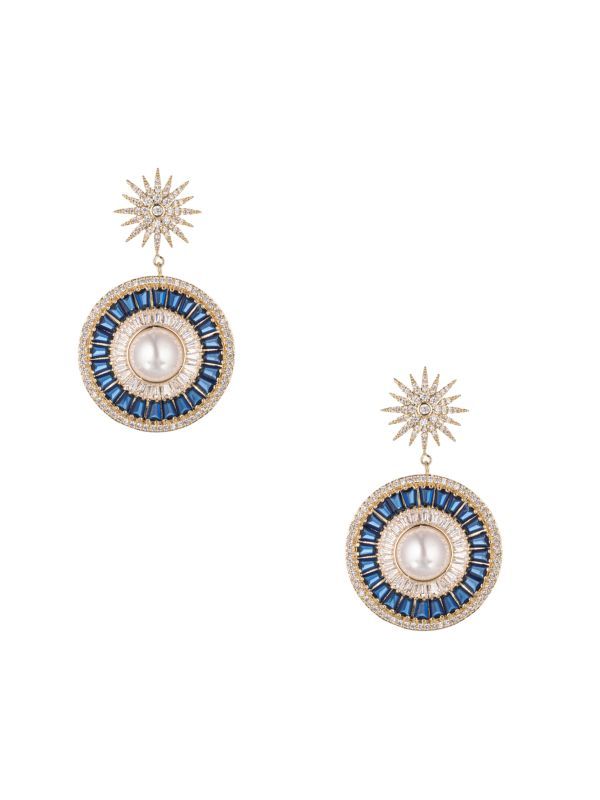 The Luxe Miranda Goldtone & Cubic Zirconia Starburst Drop Earrings | Saks Fifth Avenue OFF 5TH (Pmt risk)