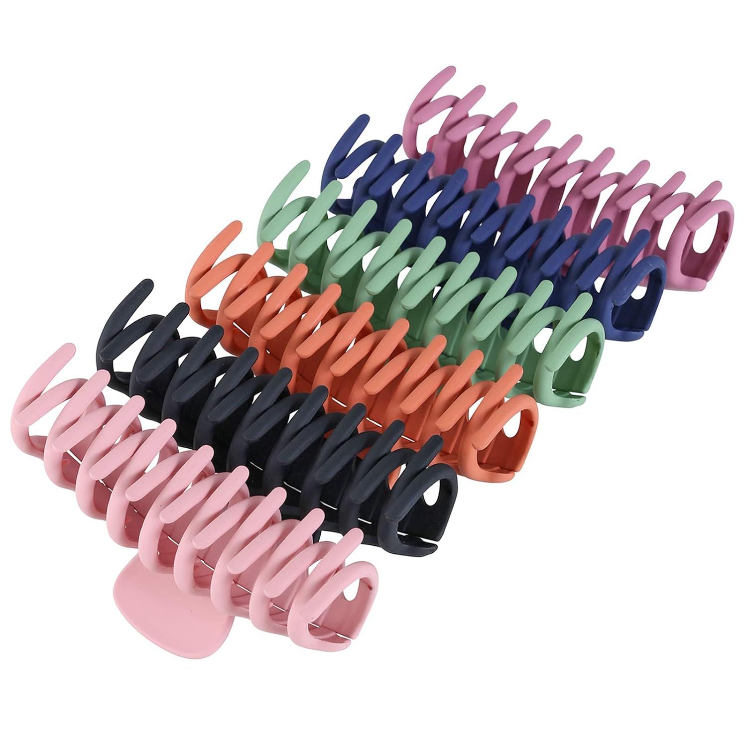 6 PCS Hair Claw Clips for Women, Strong Hold Banana Hair Clips for Thick Hair, Fashion Hair Styli... | Amazon (US)