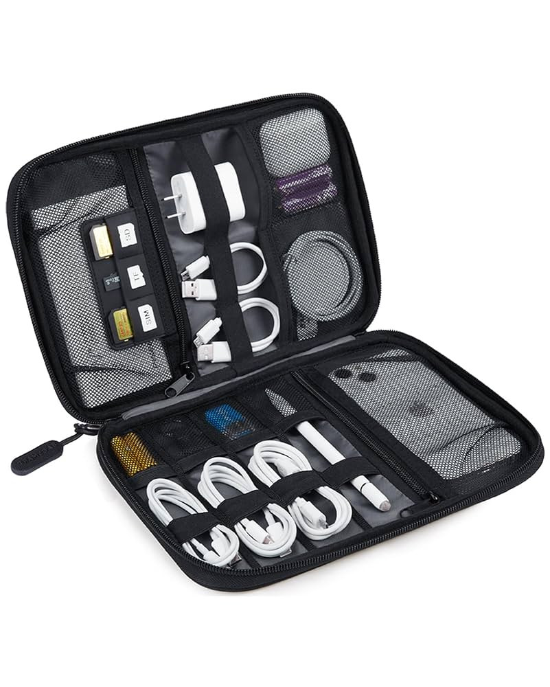 BAGSMART Electronics Travel Organizer Case, Tech Accessories Cord Storage Bag for Phone, Power Ba... | Amazon (US)